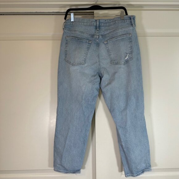 Gap Cheeky Straight High Rise Hidden Button Fly Distressed Jeans 32/14S - Picture 4 of 10